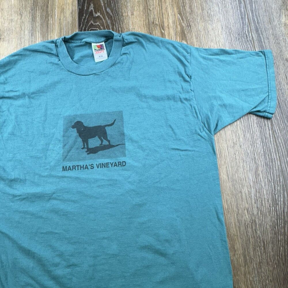 Vintage Marthas Vineyard Shirt Mens XL Blue The Black Dog 90s USA California Tee